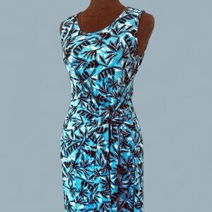 Nic + Zoe Womens Coastal Vines Casual Fitted Tie Front Tank Beach Dress XS